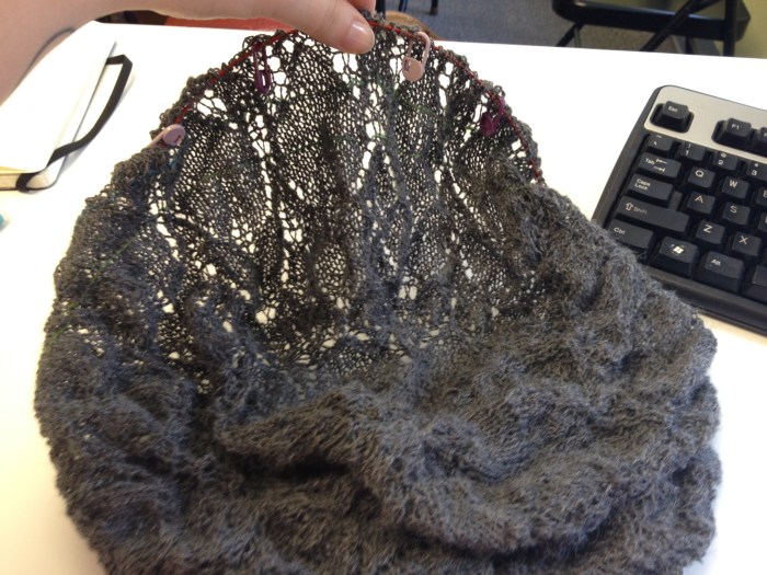 Evenstar shawl detail