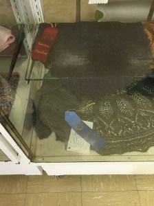 Evenstar took 1st Swallowtail took 2nd (Scarf or shawl knit with commercial yarn category)